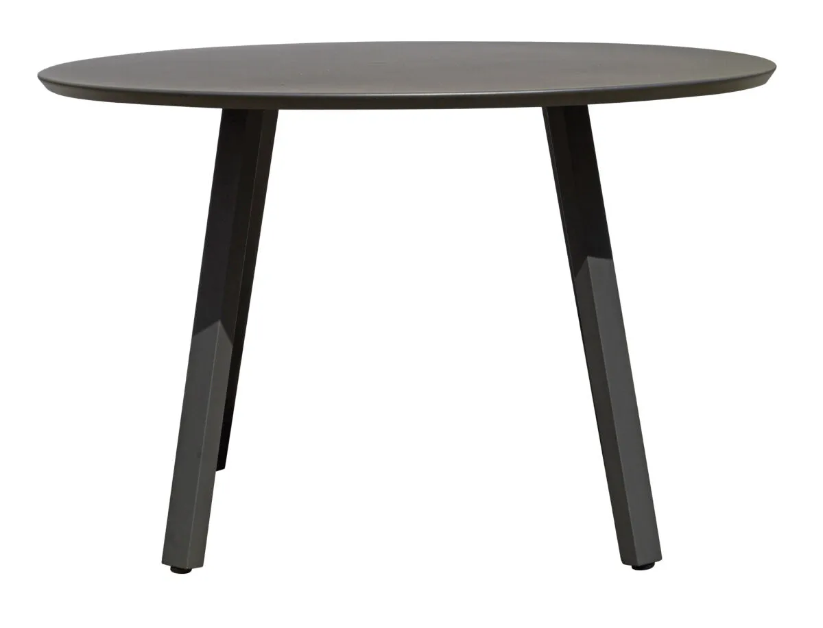 Moia Greenwood Round Table Alberese D 120 Cm Anthracite Aluminum