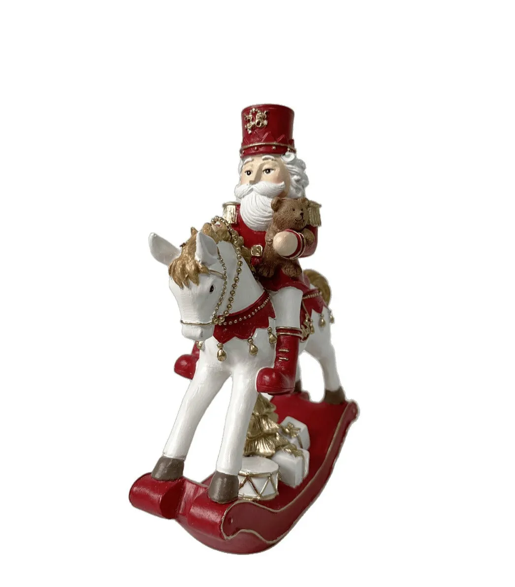 Preziosa Home Decorative Rocking Horse Christmas 18 x 7 x 25 Cm Polyre
