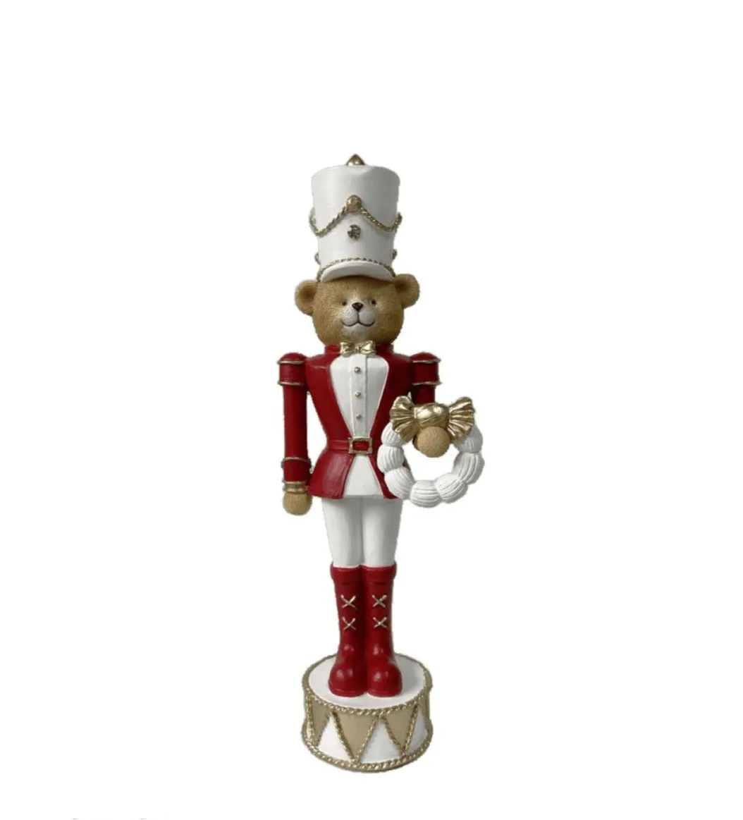 Precious Home Decorative Bear Christmas Nutcracker 12 x 8 x 34 Cm Poly