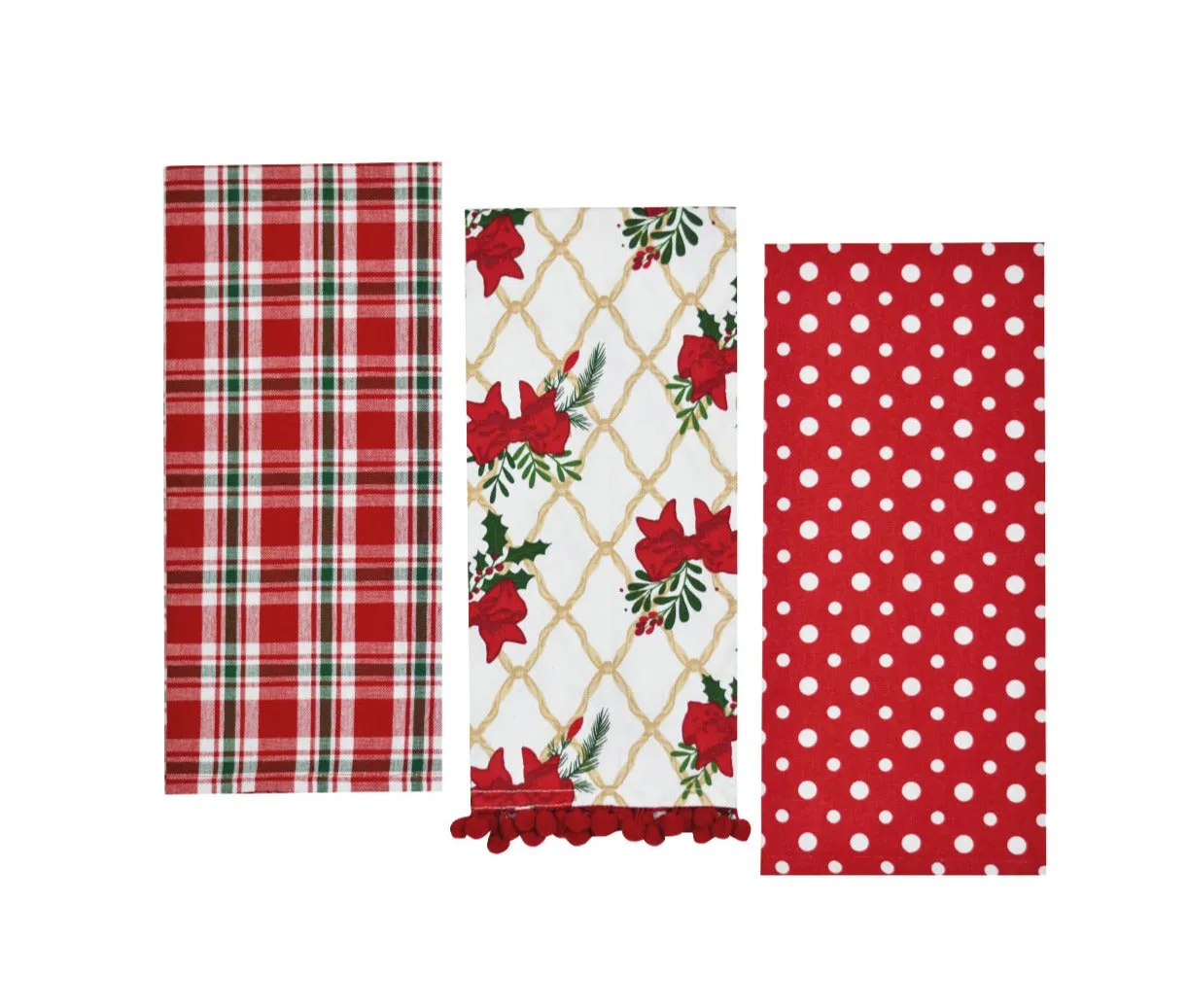 Preziosa Home Set 3 Pcs Christmas Tea Towels in Panama Ass. 45 x 65 Cm