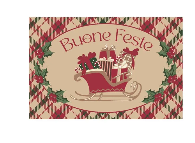 Precious Home Christmas Doormat Coconut Non-Slip 40 x 60 Cm Rectangula