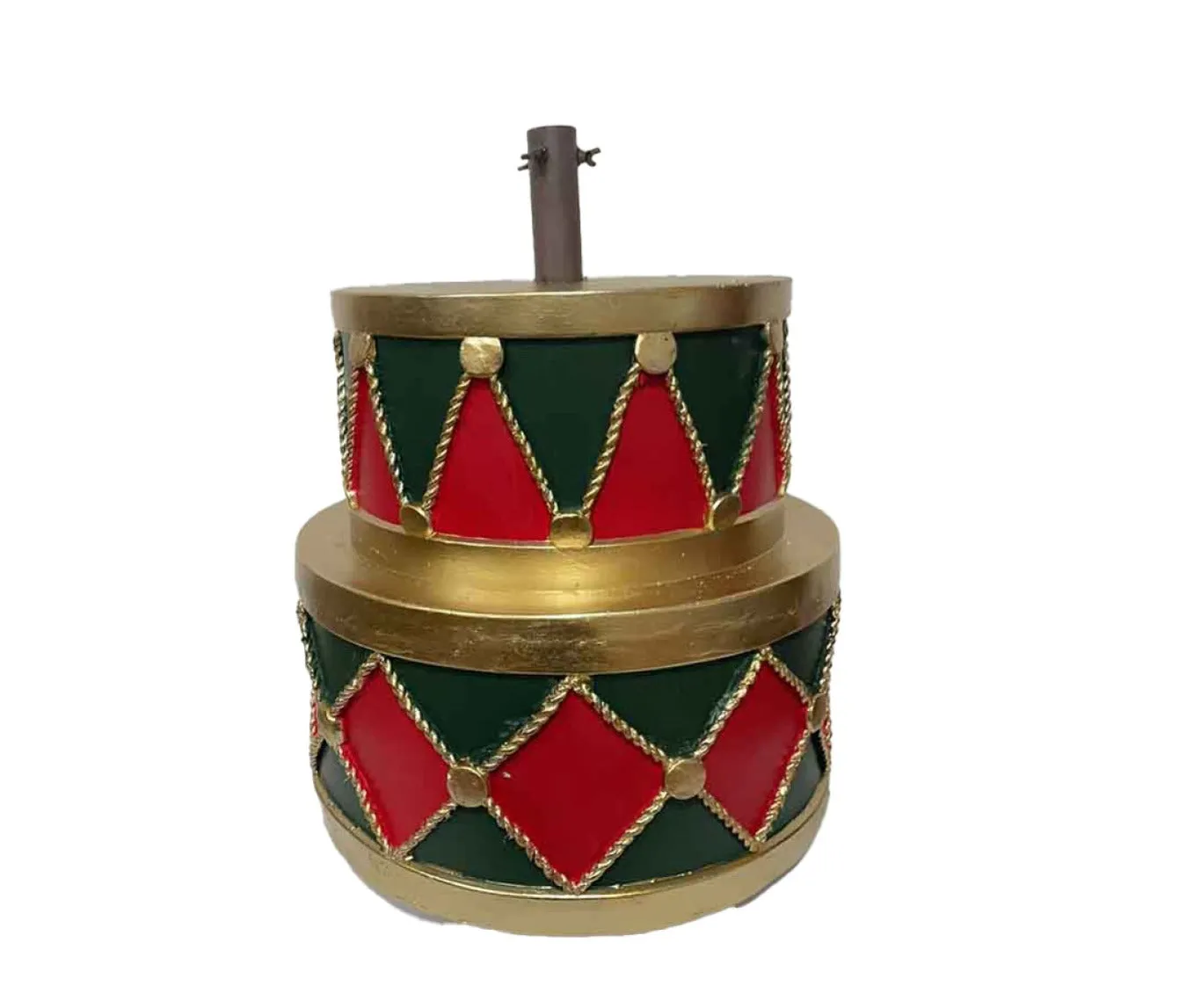 Precious Home Decorative Christmas Tree Trunk Drum Overlapping Polyres