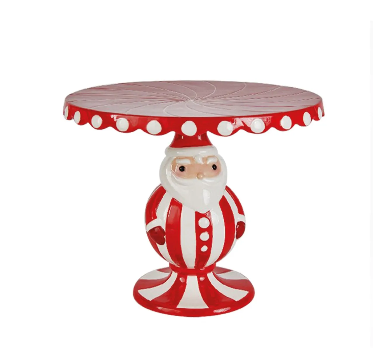 Precious Luxury Home Ceramic Christmas Cake Stand 26.3 x 26.3 x 22 Cm