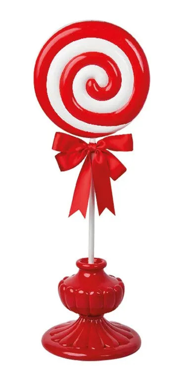 Precious Luxury Home Lollipop Christmas in Polyresin 21.7 x 20 x 55.5
