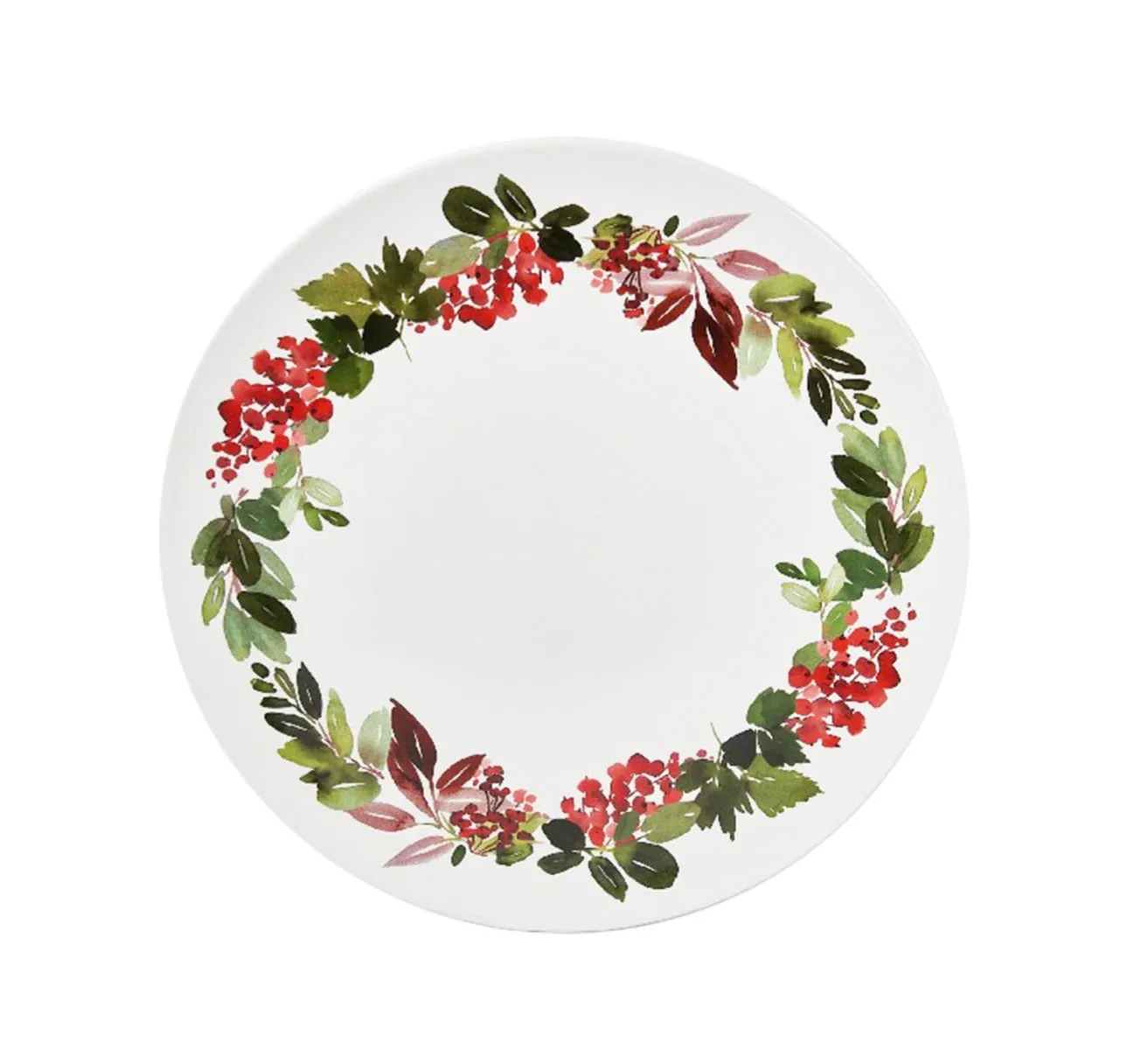 Preziosa Luxury Home Round Christmas Ceramic Underplate Tray D 31 Cm H