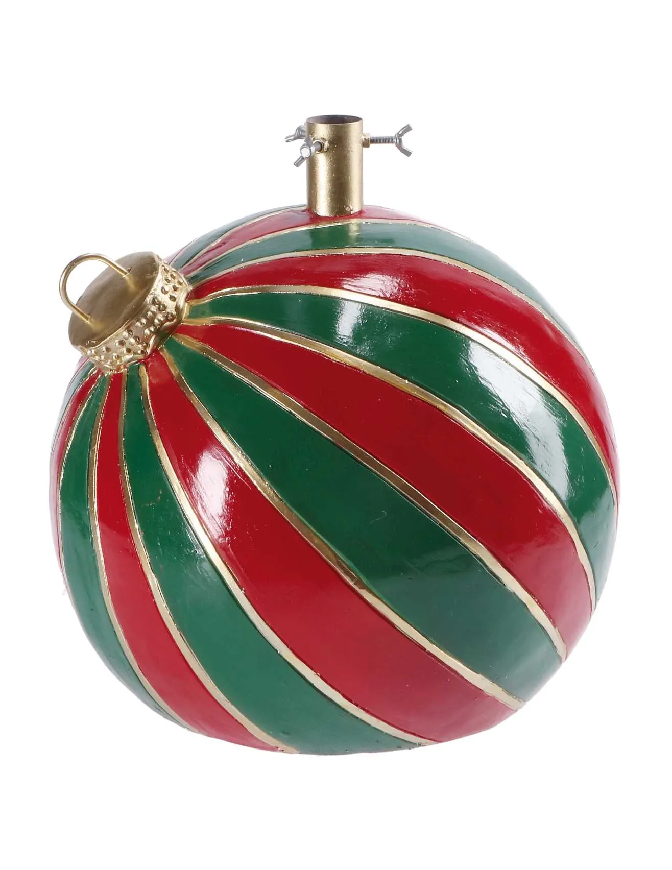 Italian Gift Base Christmas Tree Ball Shape D 42 Cm H 44 Cm Red Green