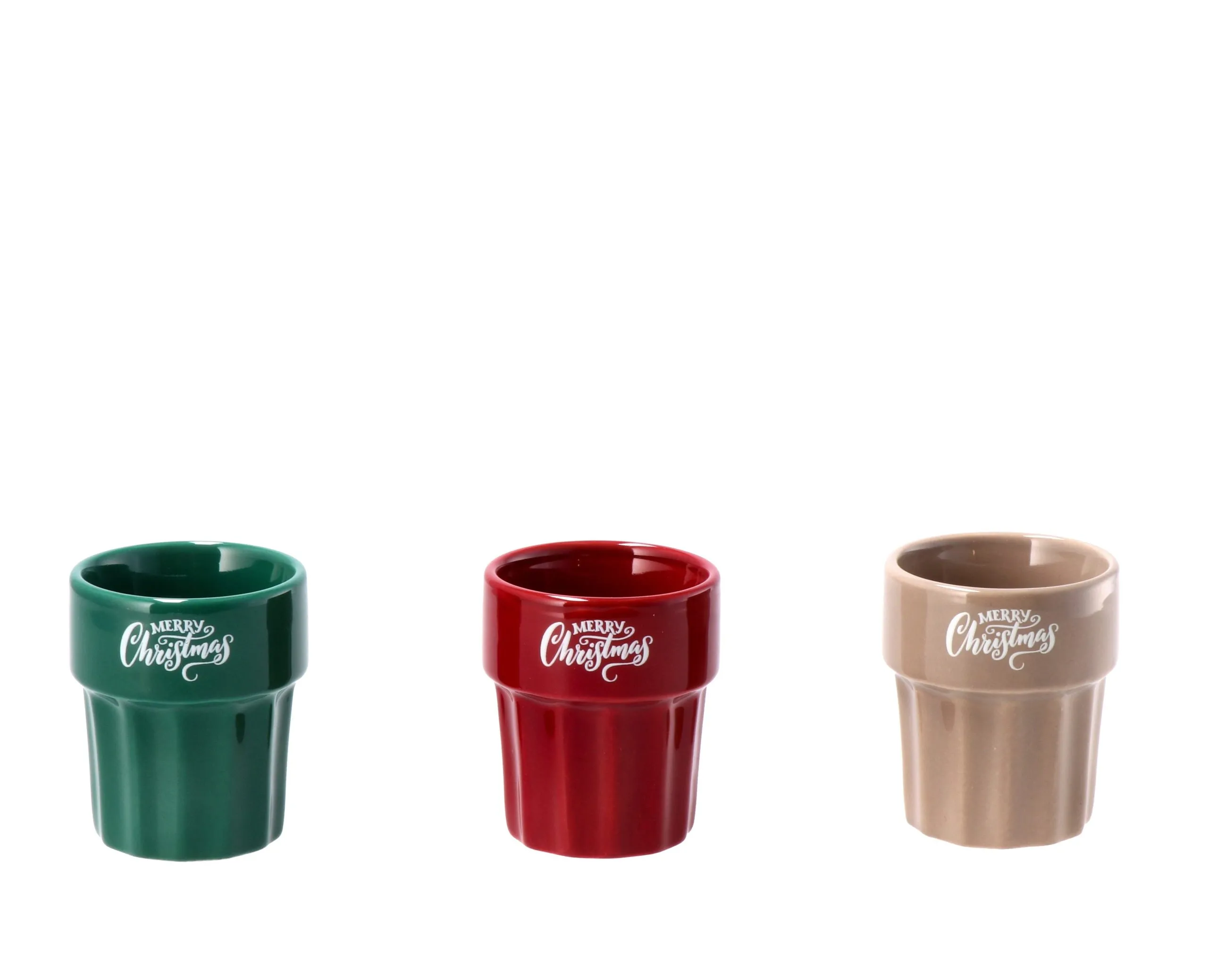 Italian Gift Christmas Cup Merry Christmas Assortment 90 Ml Red or Gre