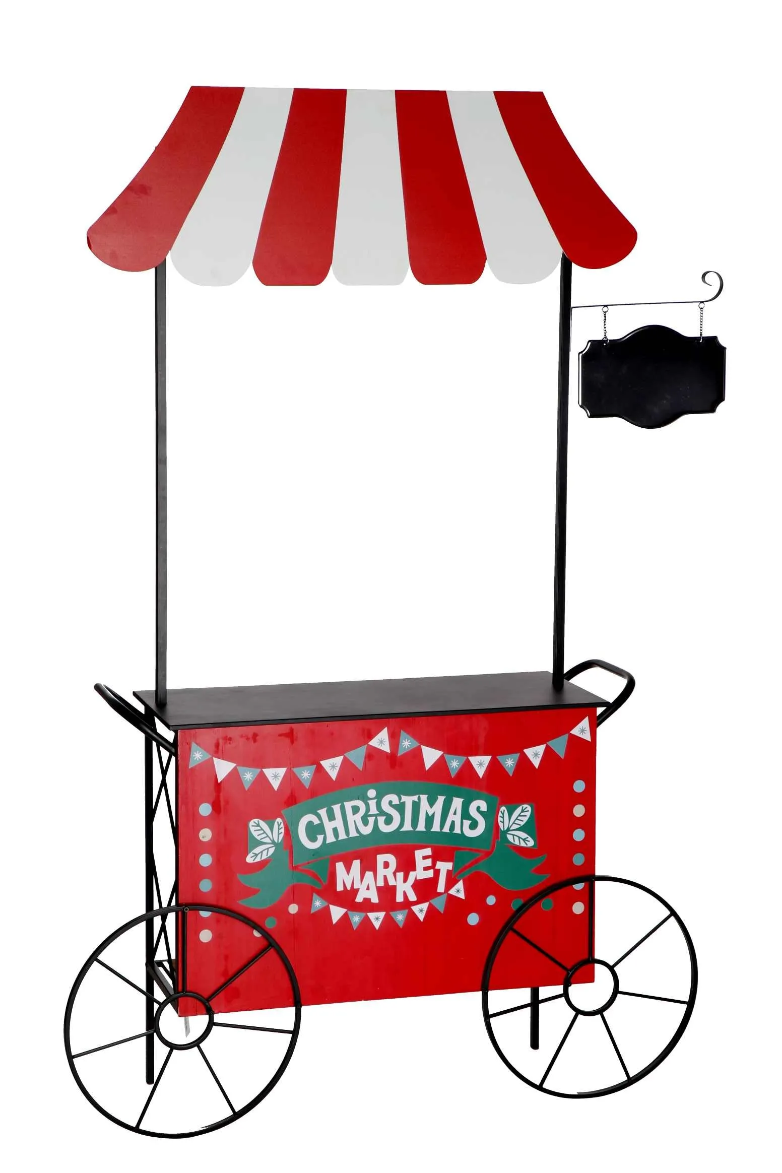 Italian Gift Christmas Cart 149 x 39 cm H 213 cm in Red Iron