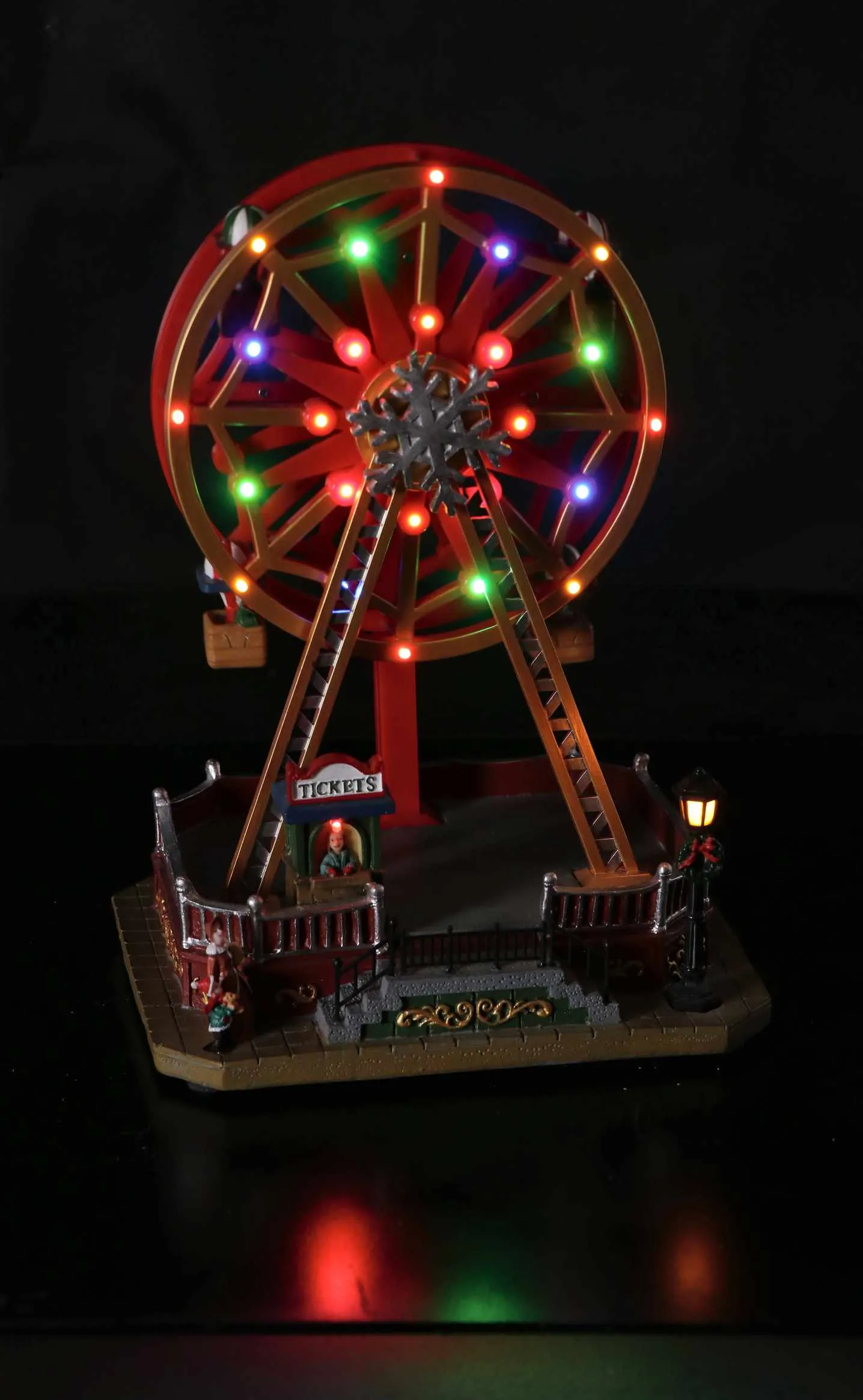 Italian Gift Christmas Carousel with 26 LEDs 23 x 19 cm H 32 cm Multic
