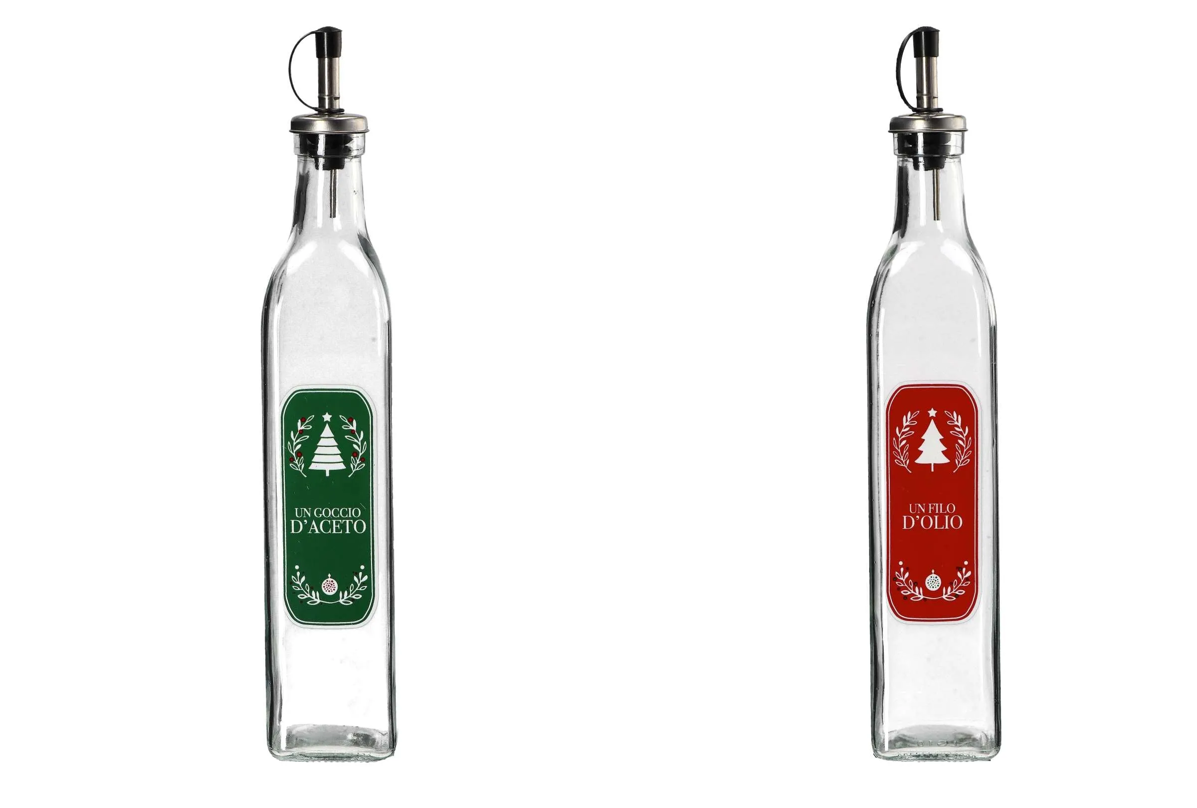 Italian Gift Oil or Vinegar Cruet Christmas Merry Christmas Ass. 500 M