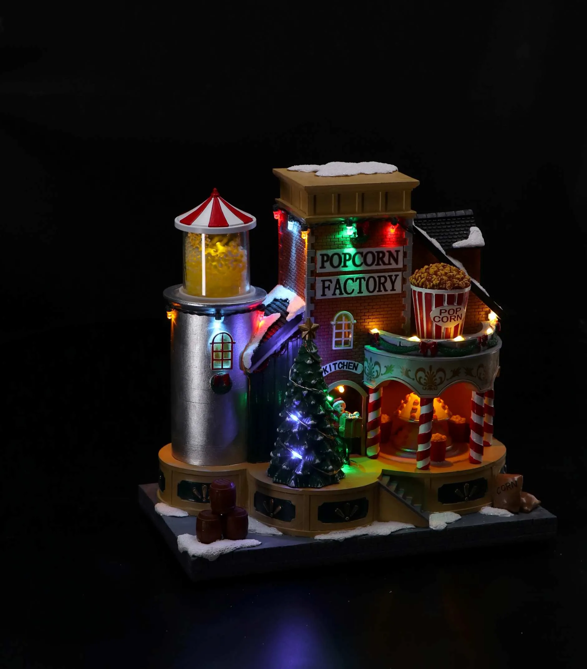 Italian Gift Winter Village Christmas with 29 LEDs 24 x 14 x 24 cm Mul