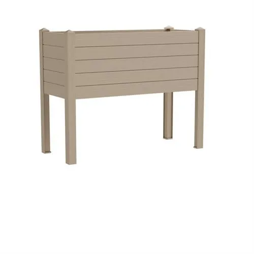 TeraPlast Planter Trama 015 Almond H 80 Cm 100 x 42 Cm Resin