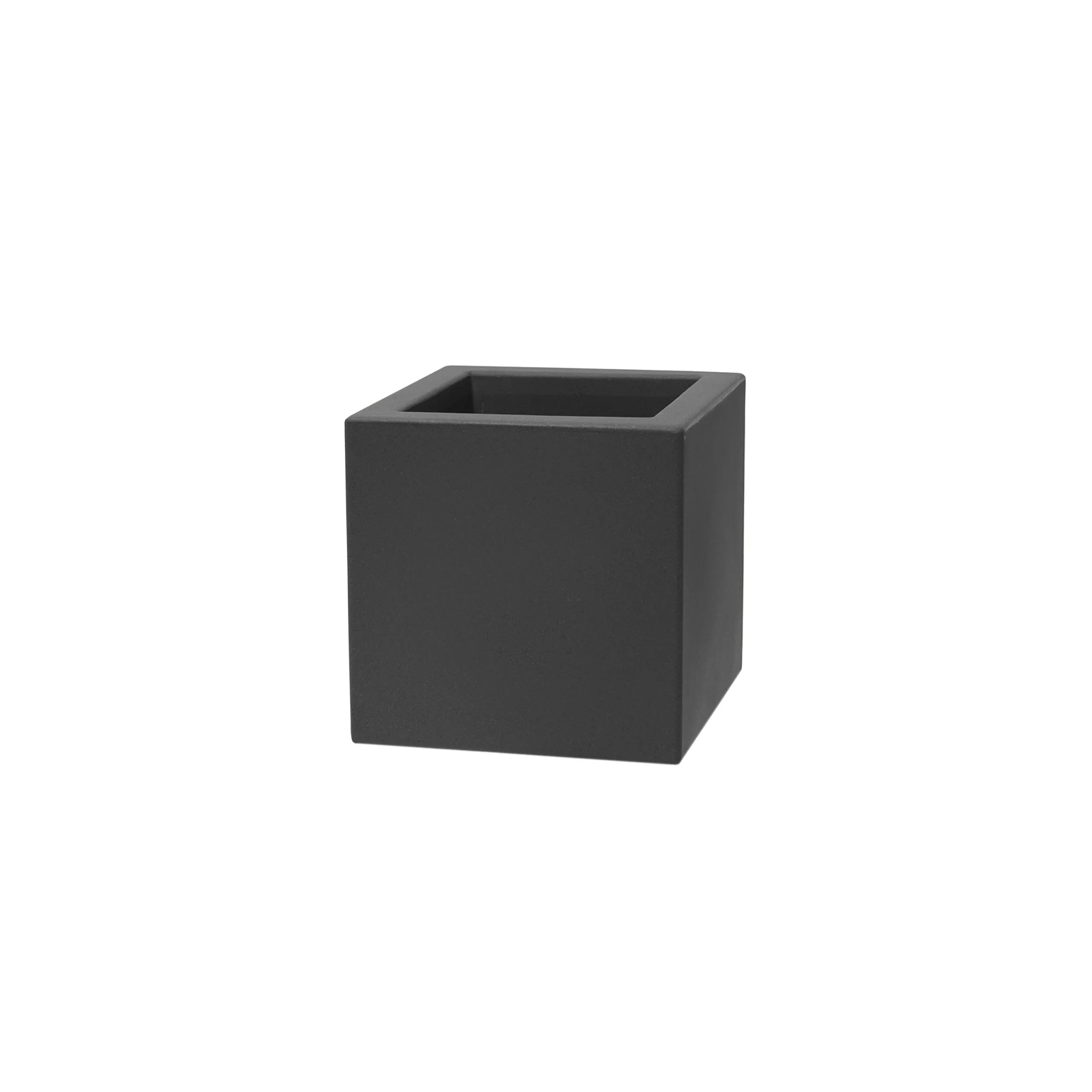 TeraPlast Vase Schio Cube 40 Cm Anthracite Resin