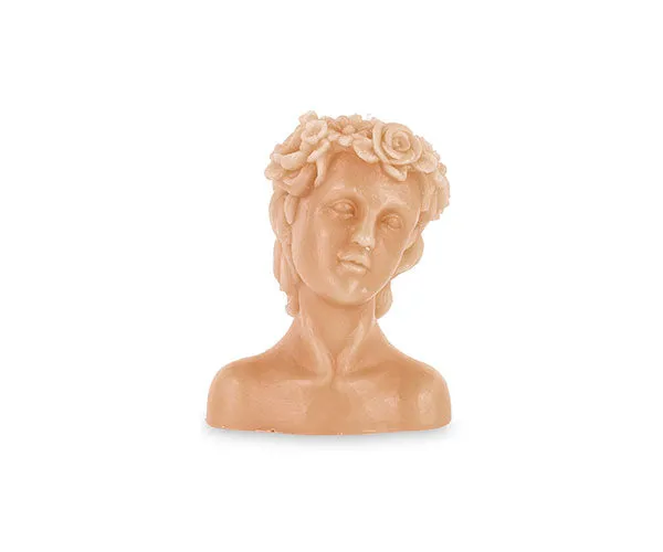 Tone On Tone Nude Woman's Face Candle H 115 mm