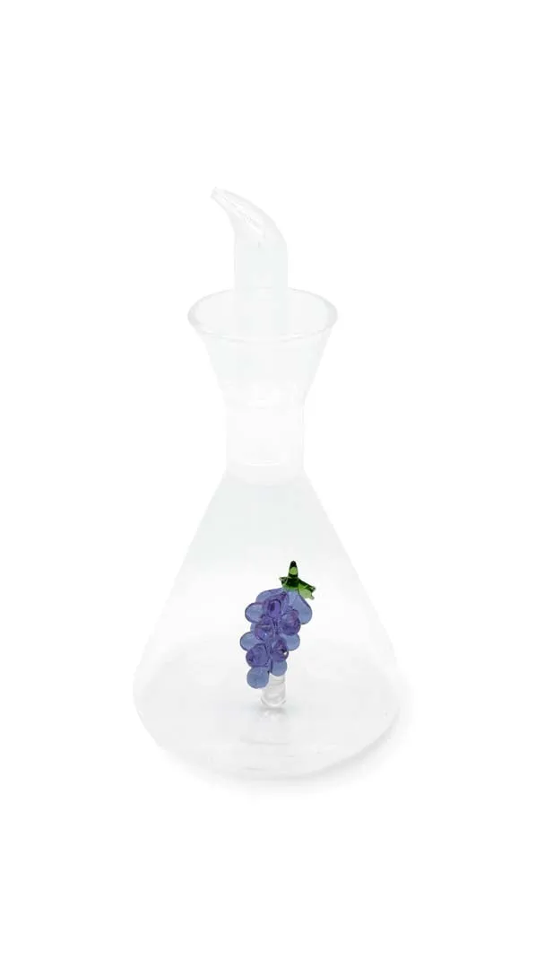 WD LifeStyle Borosilicate Glass Vinegar Bottle Cc 250 Ml Grape Decorat