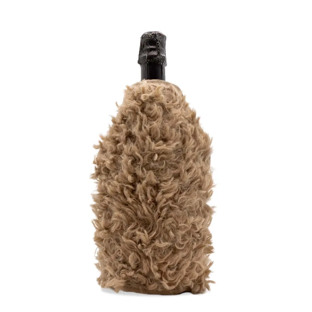 WD LifeStyle Ice Bucket with Decorative Fur Beige Color