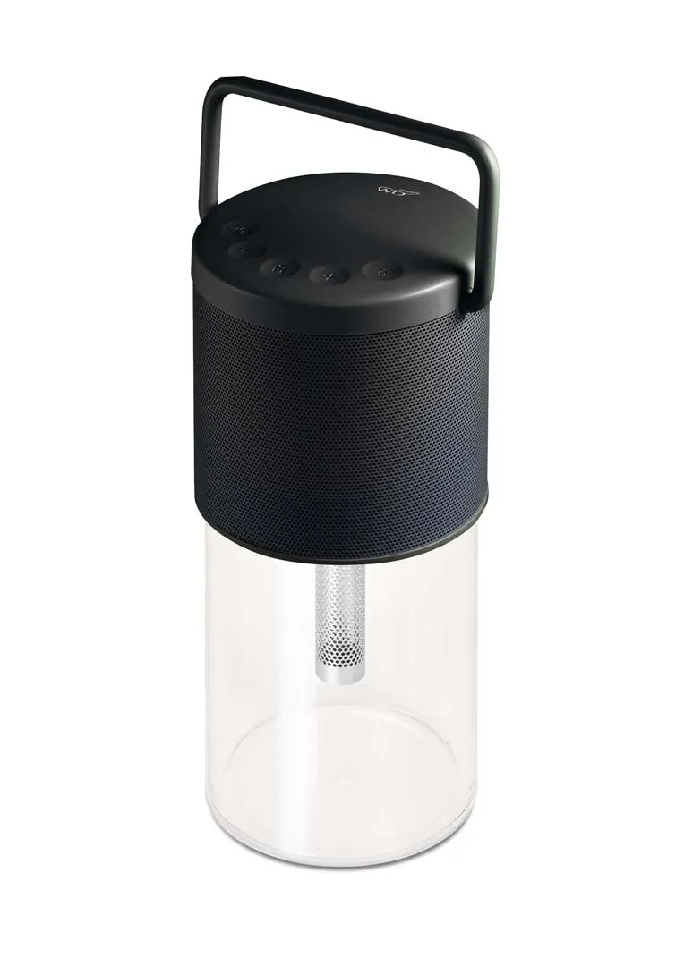 WD LifeStyle Speaker Lantern Bluetooth Warm LED Light Black Powerbank