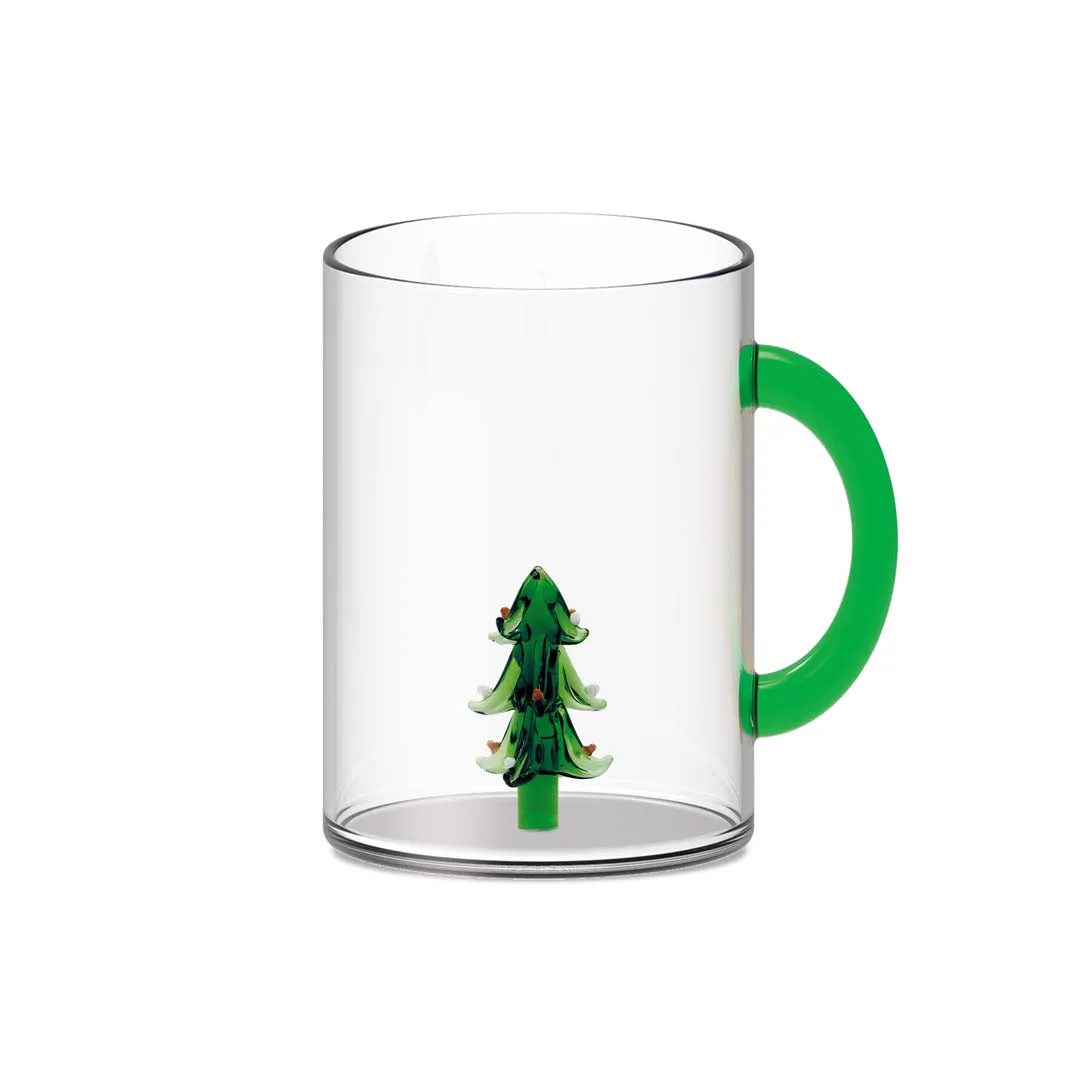 WD LifeStyle Borosilicate Glass Cup Cc 420 Ml Christmas Tree Decoratio
