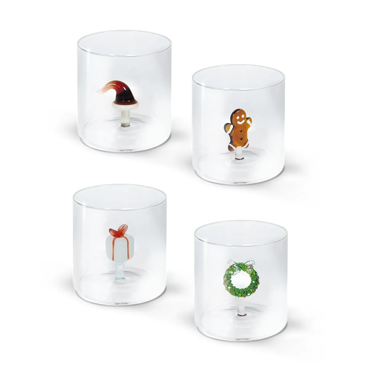 WD LifeStyle Borosilicate Glass Christmas Figures Assorted 250ml 1pc