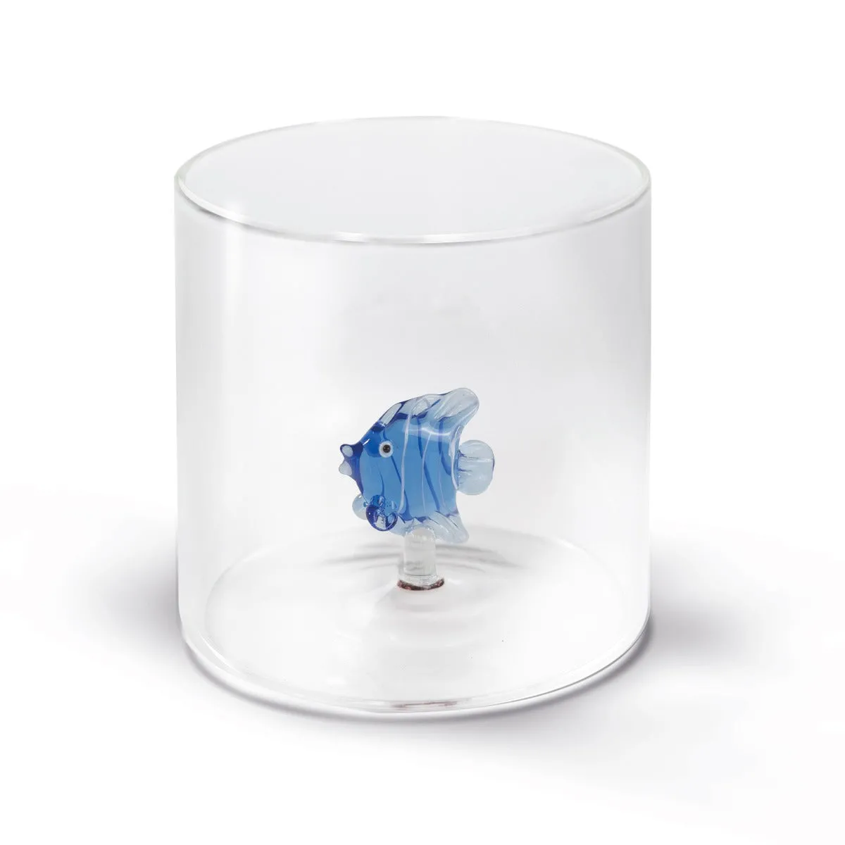 WD LifeStyle Borosilicate Glass Cup Cc 250 ml Blue Fish Decoration