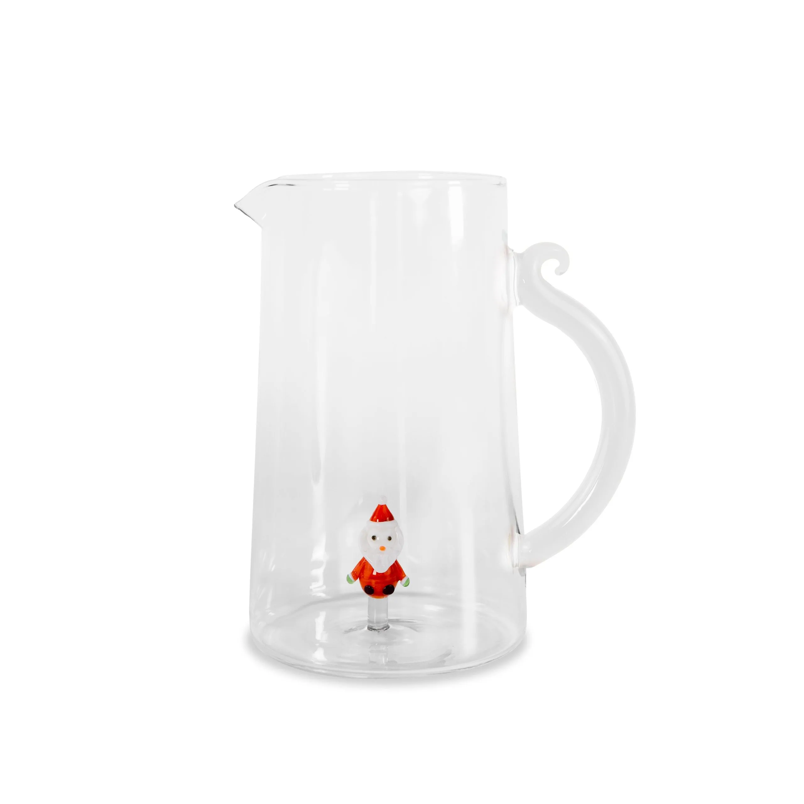 WD LifeStyle Borosilicate Glass Carafe 1.5 Lt Santa Claus Decoration