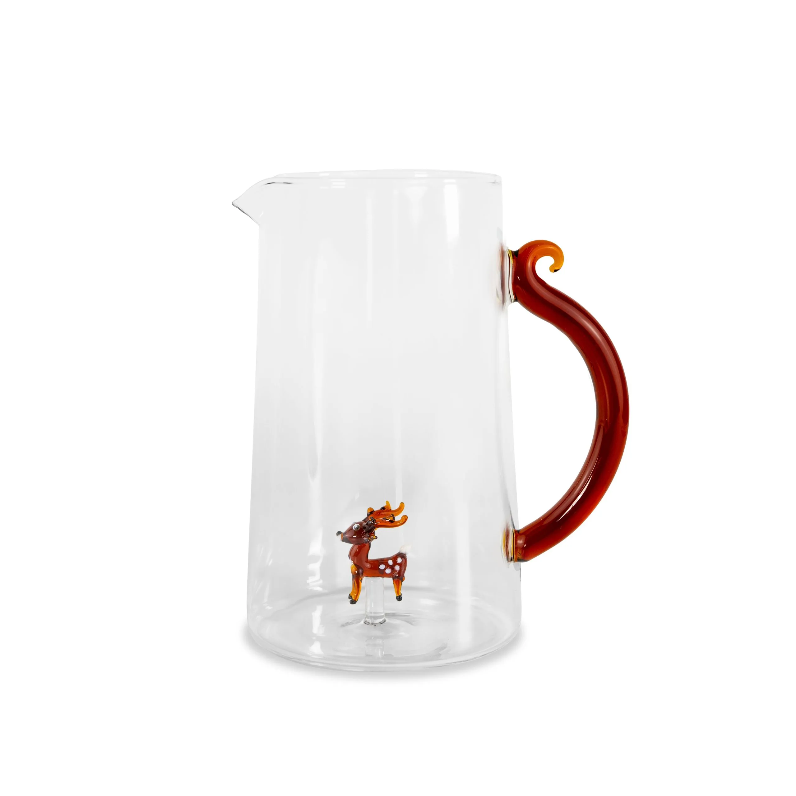 WD LifeStyle Borosilicate Glass Carafe 1.5 Lt Reindeer Christmas Decor