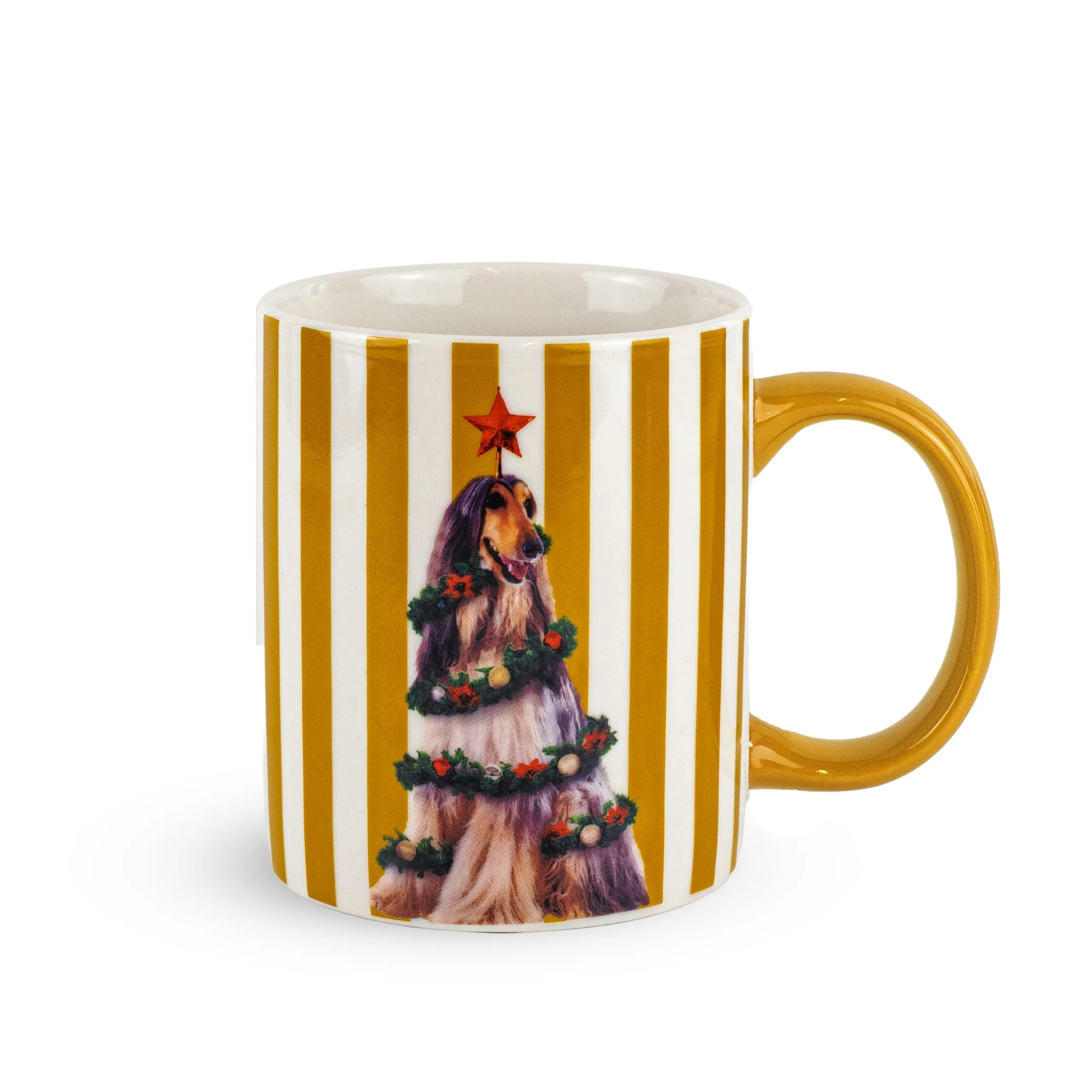 WD LifeStyle New Bone China Mug 330ml Christmas Greyhound Decoration