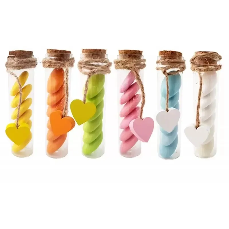 L'Arcolaio Glass Test Tube with Cork Stopper 12 x 2.5 cm 24 Pcs