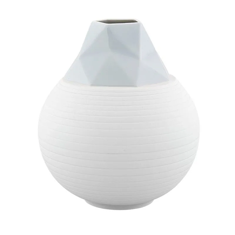 Vase en porcelaine bleu ciel, Ø 22,3 x 25,3 cm | précieux