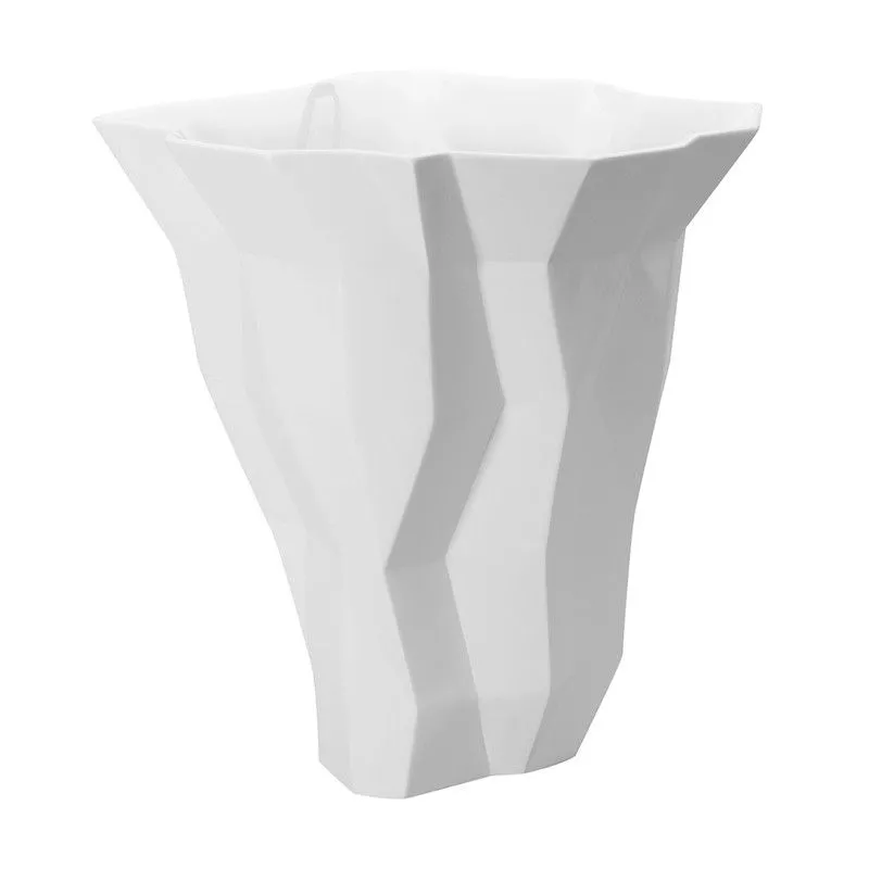 Vase en porcelaine blanche L, 29,9 x 27,6 x 30,4 cm | Quartz