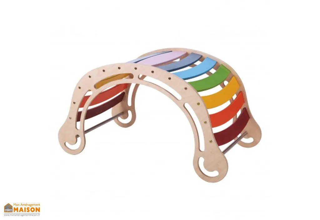 Jeu à bascule Montessori en bois – 109 x 60 x 60 cm