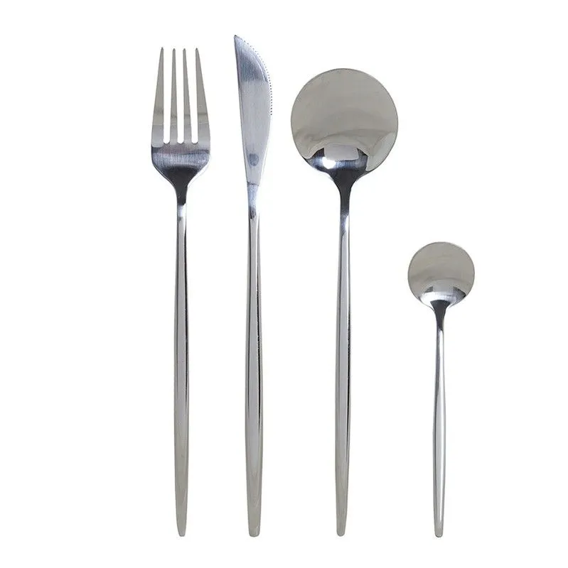 Coffret de 16 couverts en acier argenté, 29 x 26 x 32 cm | Bord de mer