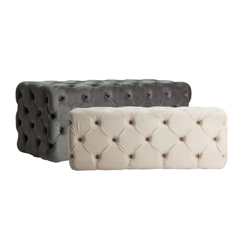 Lot de 2 pieds de lit Kalloni dm 126x52x50 cm