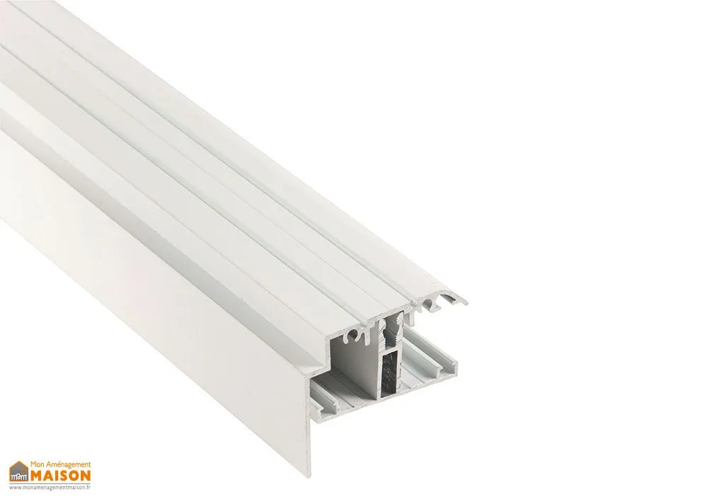 Profil T de rive + capot pour polycarbonate 16/32 mm - Blanc 3 m
