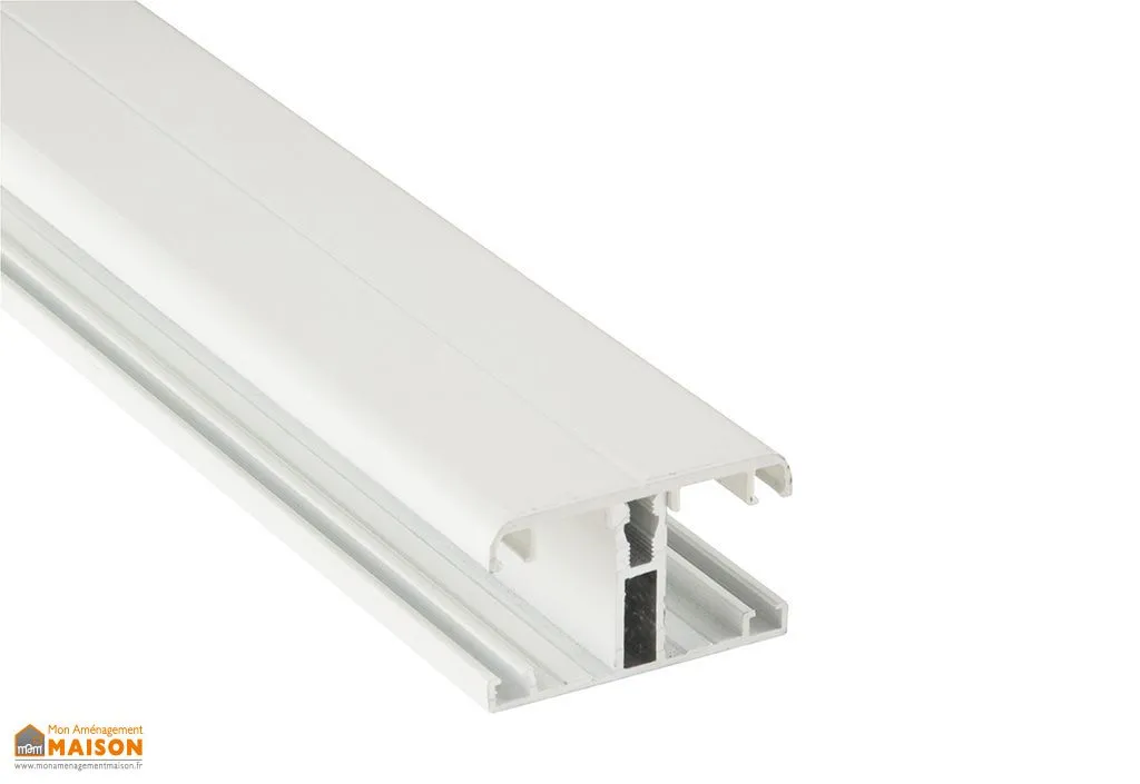 Profil T de jonction + capot pour polycarbonate 16/32 mm - Blanc 3 m