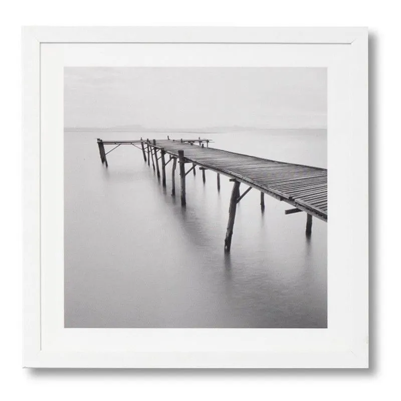 Tirage d'art PIER avec cadre blanc, 40x3x40 cm