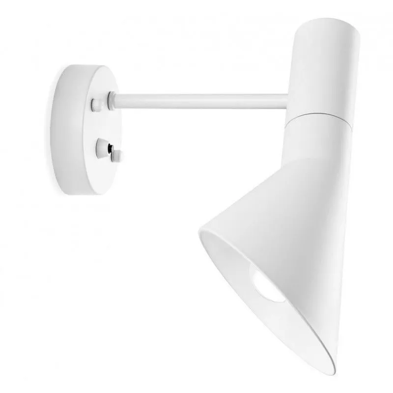 Applique Jacob en métal blanc, Ø35x35 cm