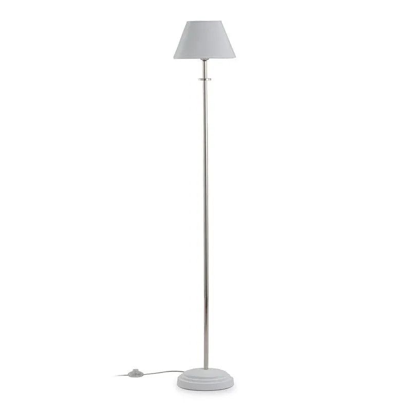 Lampadaire Métal Blanc/Nickel, 25x20x153 cm