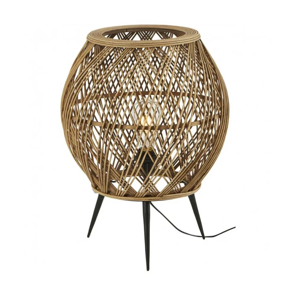 Lampe à poser naturelle en bambou et métal Roma
