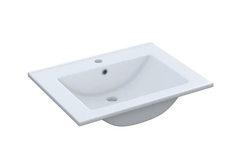 Lavabo en céramique blanche, 61,5x45x18 cm | BAIN