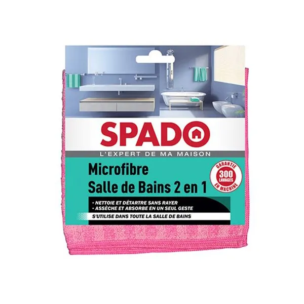 LAVETTE MICROFIBRE SANITAIRE 2 EN 1