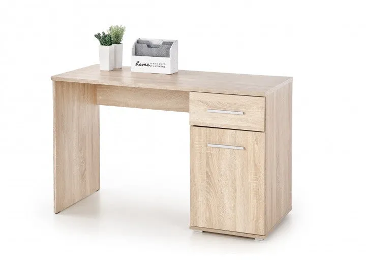 Bureau palette, avec 1 tiroir et 1 porte Lima B-1 Chêne Sonoma, L120xl55xH75 cm