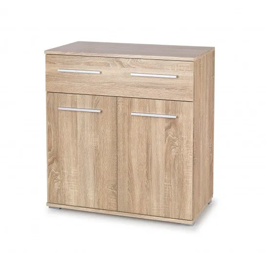 Commode avec 1 tiroir et 2 portes Lima KM-1 Chêne Sonoma, l77xA40xH82 cm