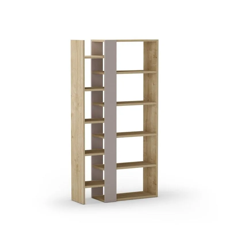 Bibliothèque en bois de chêne et blanc, 80 x 29,5 x 151 cm | Axel