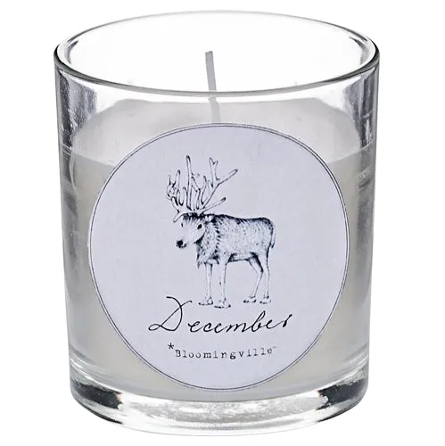 Bougie parfumée en verre Noël, Ambiance, Ø7xH8 cm