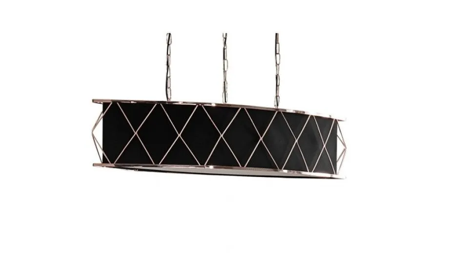 Lustre diamant noir / or, L95xl29xH155 cm