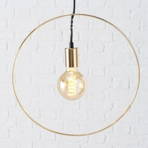 Lustre en métal Jelina Doré, H160 cm