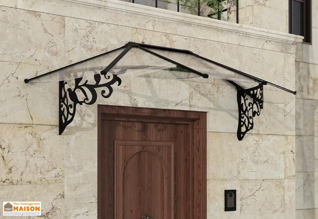 Auvent de porte Lily XL noir | Palram - Canopia