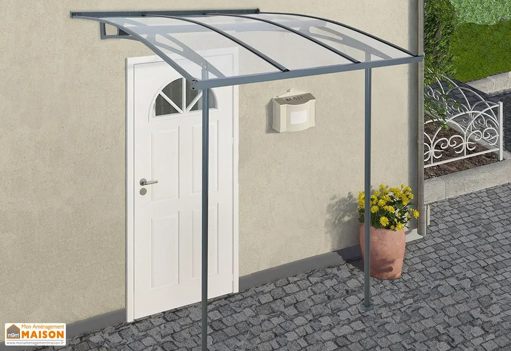 Abri terrasse / Auvent Vega 200,5 x 199,6 cm Gris | Palram - Canopia