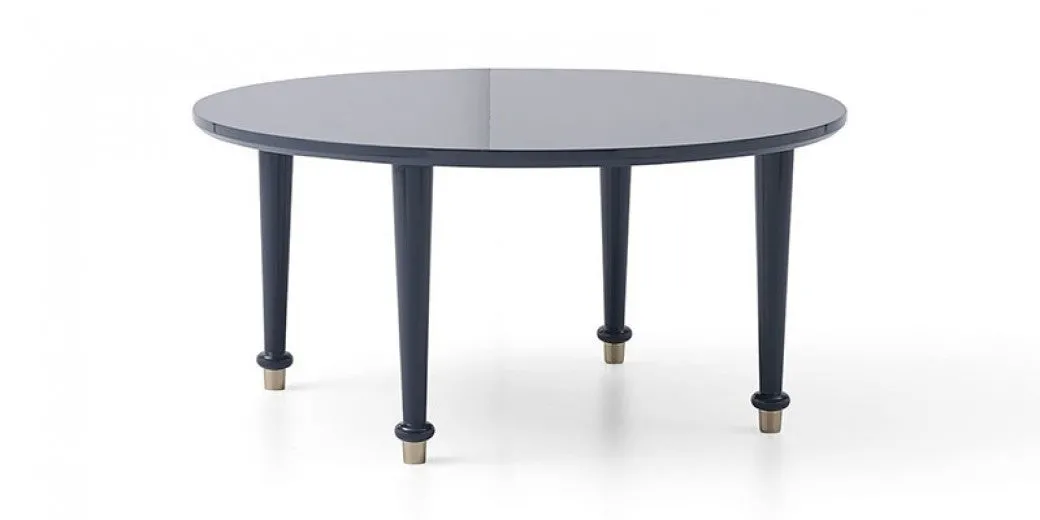 Table basse en MDF et pâle Olivia Antracit, Ø91xH40 cm